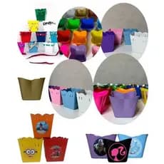 KIT COM 45 Cachepot - PLÁSTICO PARA LEMBRANCINHA E DECORAÇÃO  - Balde de pipoca - Lembrancinha - Festa