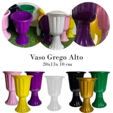 KIT DECORATIVO: 10 Unidades Vaso Grego Alto Vaso De Flor Decoração de Festa 20 cm PEGUE E MONTE