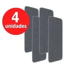 Refil Rodo Magico Mop Spray Esfregão Com Reservatorio Rodo De Limpeza Piso Kit Com 4 Unidades
