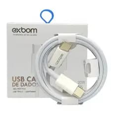 Cabo USB Tipo C / Tipo C 20watts Cabo Tipo C Type USB-C Carregamento Rápido 20W