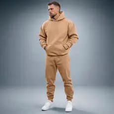 Kit Conjunto Liso Moletom Minimalista Calça Jogger Blusa Canguru Capuz Bolso Algodão Flanelado Kit