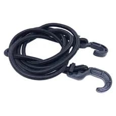 kit com 03 Corda Elástica Extensor Gancho Bagageiro Moto Bike 2 Metro preta