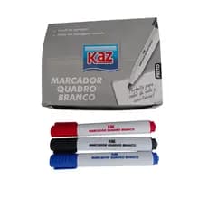 Kit Pincel Marcador De Quadro Lousa Branco 3 Cores Kaz