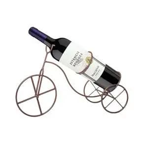 Suporte De Metal Porta Vinho Bicicleta cor Prata