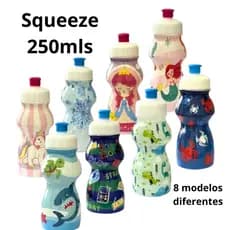 Garrafinha / Garrafa / Squeeze Infantil 250mls Estampada Lembrancinha Escolar Criança