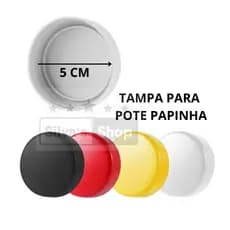 Tampas Plásticas 48mm ( 4,8cm) Para Pote Papinha Nestlé Kit 5 unds