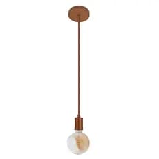 ✨ Pendente Cobre Luminária Solaris Cabo Slim Fio E27