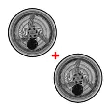 Kit 2 Ventiladores Parede Ponente Good 50cm Oscilante 130W Alta Ventilação Grade 50cm