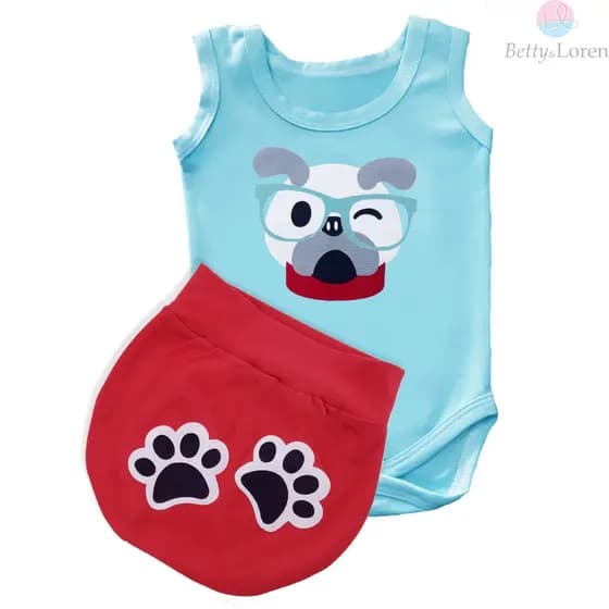 Kit Conjunto infantil 2 Peças Para Bebê Menino ,Diversos tamanhos e cores, Betty & Loren