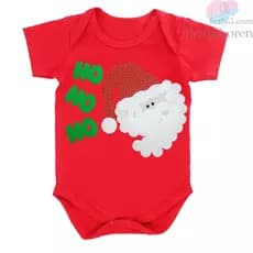 Body de Natal Vermelho e Branco para Bebê Menina e/ou Menino Estampado , Papai Noel, Rena