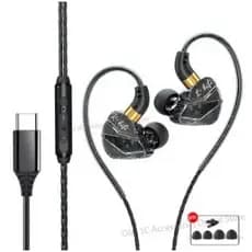 Fone de ouvido com fio TIPO-C , 3.5mm jack pino p2. OLAF-HiFi para smartphone,headset,estéreo.