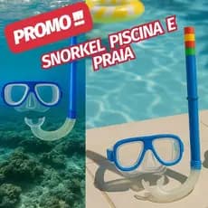 Snorkel Mascara Mergulho Infantil Oculos Natação Piscina Praia