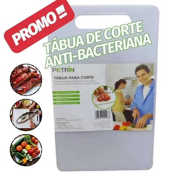 Tábua Corte Grande Anti Bacteriana Carne Peixe Legumes Churrasco