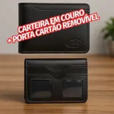 Carteira Masculina Couro 100% Legitimo Porta Doc Removível