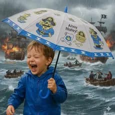 Guarda Chuva Infantil Automático Transparente Temas Infantis e Apito