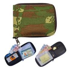 Carteira Masculina Militar Exercíto Cartões RG CNH Moedas Notas Ziper