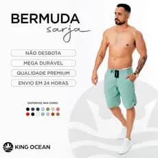 Bermuda Masculina Sarja Importada Premium Muito Confortável Lindo Barato Casual Envio Imediato