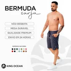 Bermuda Sarja Masculina Básica Premium Original Envio Imediato 24 Hora