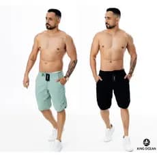KIT 2 Bermudas Sarja Masculino Premium Casual Envio Rápido