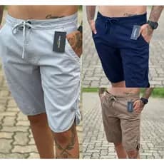 KIT 3 Bermuda Sarja Masculina