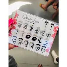 30 páres  joias de unha, adesivo de unha ( 3 cartelas de 10 pares) C8,C1,NT  (kit2)