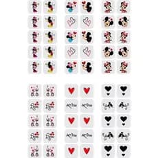 Cartelão com 240 adesivos 3D LOVE/CORAÇÃO finalizados para unhas