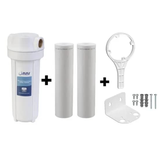 Filtro Para Caixa D'água Poe Bbi + 2 Refis + Chave + Suporte