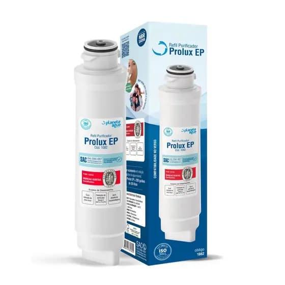 Refil Filtro Planeta Água Prolux EP 1082 Compatível com Purificador de Água Electrolux PE10B e PE10X