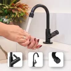 Torneira Lavatorio Lavabo Banheiro Abs Sofisticada 1/4 Volta