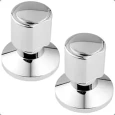 Acabamento Registro Base Deca Padrão 16 Estrias Gaveta ou Pressão Chuveiro 1/2 ou 3/4  Metal Redondo