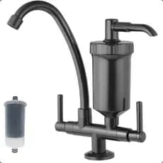 Torneira Gourmet com Filtro Bancada Preta Bica Móvel Abs Para Cozinha Pia Mesa Moderna Prime Luxo