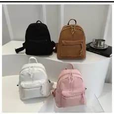 Mochila Veludo Pequena Feminina MINI Estilosa Mulher Menina Dia A Dia Presente