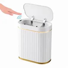 LIXEIRA AUTOMATICA SENSOR INTELIGENTE DOURADA 7L BANHEIRO MODERNO ESCRITORIO PIA DA COZINHA LUXO