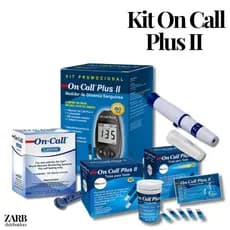 1 Medidor de Glicemia + 100 Lancetas + 1 Lancetadora + 100 Tiras Kit Completo On Call Plus II