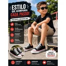 Tênis Infantil Unissex Cano Baixo Confortável e Estiloso para o Dia a Dia