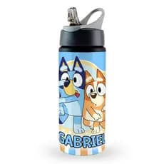Garrafa Squeeze Infantil Bluey Menino Personalizada com nome