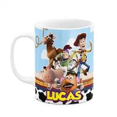 Caneca Toy Story Personalizada com Nome 325ml | Caneca Infantil Toy Story | Polímero e Porcelana | Presente Personal