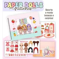 Paper Dolls Bonecas de Papel | Livro Interativo de Bonecas de Papel Infantil Reutilizável para Recortar e Brincar