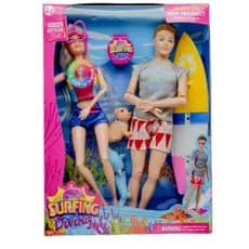 Boneca Casal Família Brinquedo Musical Com Luz E Acessórios Vários Modelos Promoção