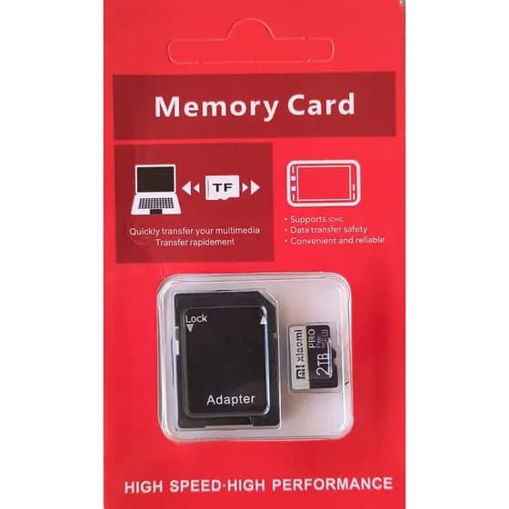 Cartão de Memória Micro SD 2TB Ultra Capacidade + Adaptador - Pronta Entrega
