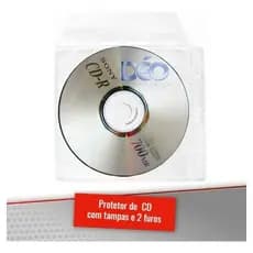 Protetor P Cd C/ Tampa 2/ Furos- Nova Embalagem Kit 50 Unid