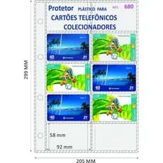 Porta Colecionador Telefonico  Com 10 Divisões -kit 15 Unid