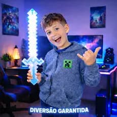 Espada Pixel Mine Craft Brinquedo Com Som E Luz Roblox Presente infantil Diversão