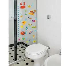 Adesivo Decorativo Infantil Peixes Medidor Altura