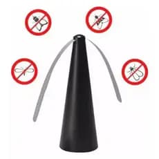 Ventilador Repelente Espanta Moscas Mosquito Portátil Preto