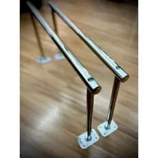 arara para roupa cromada 2 peças / cabideiro cromado / arara de parede   1 metro cada