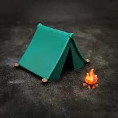 Miniatura de Barraca de camping para diorama hotwheels escala 1/64