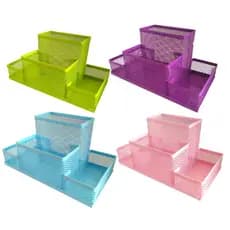 Organizador Porta Treco De Mesa Escritório Caneta Lápis cores