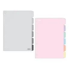 Divisórias Fichário A4 Pastel Cinza E Rosa Tilibra 6 Unidades