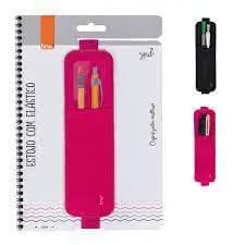 ESTOJO NYLON COM ELÁSTICO ESCOLAR CADERNO AGENDA BRW - UNIDADE
